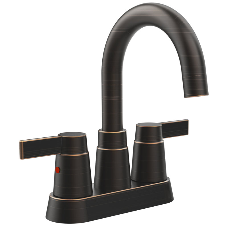 Robinet de salle de bain à centre, Noir mat