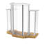 Fixturedisplays® Assembled Podium Wood Base W/ Clear Ghost Acrylic, Lectern, Pulpit, 3 Tier Construction 11909-UN--Assembled Podium