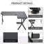 Asid L-Shaped Metal Base Executive Desk