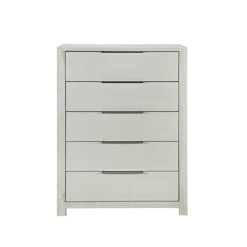 Commode de rangement moderne 5 tiroirs, pour chambre à coucher, salon, couloir, Beige