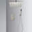 Ceiling Mounted Shower With 16" Head - Handheld, Brushed Nickel, Brass Nickel & Handheld Material-124583804