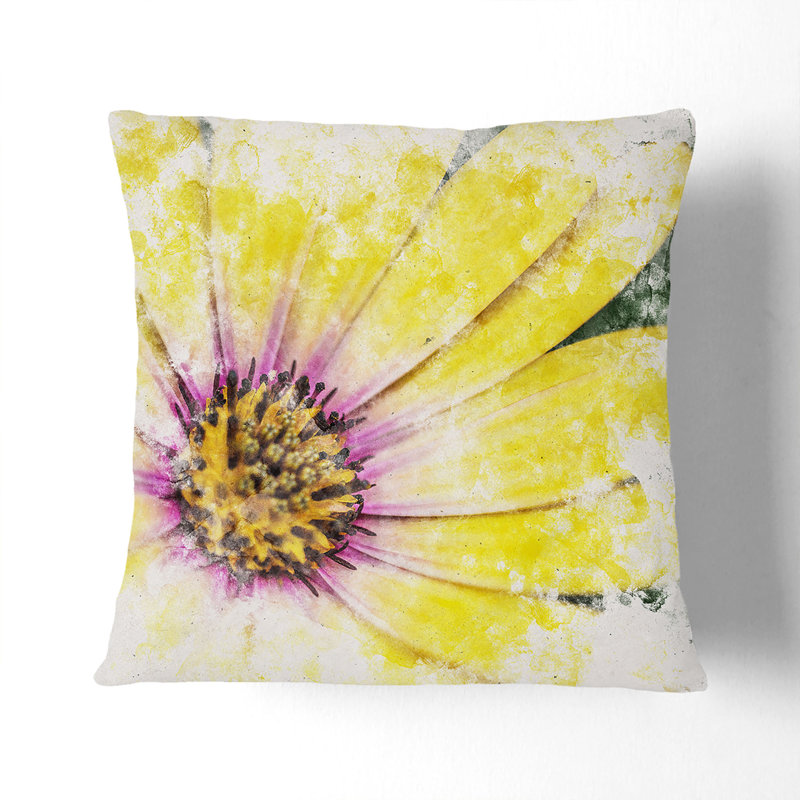 Gerbera Flower Cushion with Filling, 55cm H x 55cm W x 20cm D