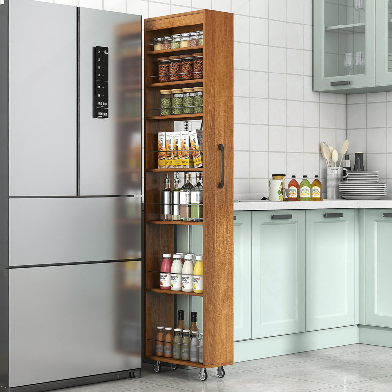 Étagère ouverte 7 côtés multi-fonctions avec rangement à un seul niveau pour la cuisine, le salon et les espaces étroits