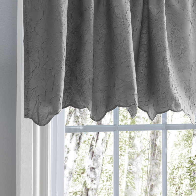 Paulisha Pointed Window Valance, Gray