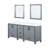 Ziva 80 in W x 22 in D Double Bath Vanity, White Top and 30 in Mirrors-467040250-515738150