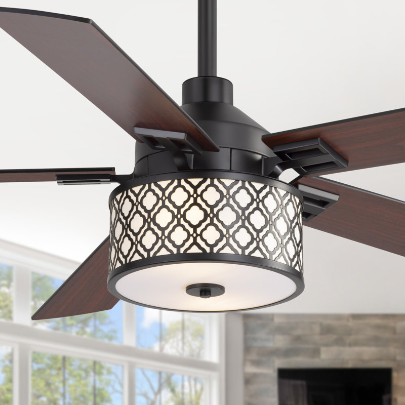 52 Inch Ceiling Fan With Light,  Ceiling Fans With Lights And Remote Control, Quiet Reversible DC Motor,  Ceiling Fan For Indoor , Bedroom Living Room And Patio
