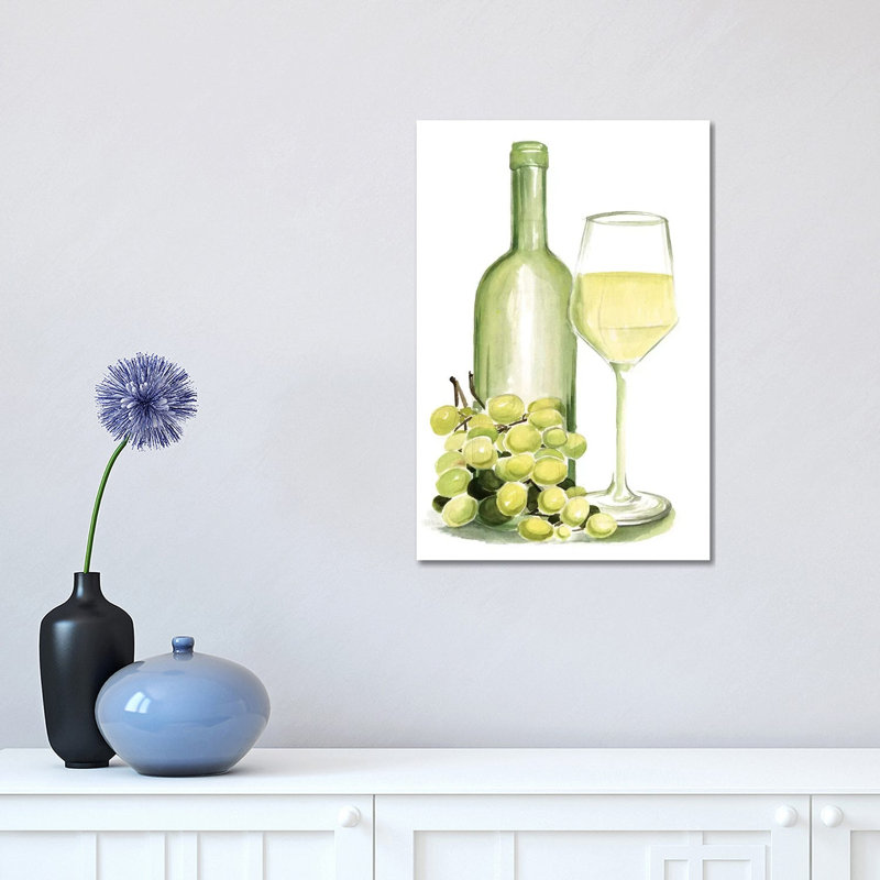 Wine Watercolor II 1 Piece Wrapped Canvas Wall Art, 30.48 cm H x 45.72 cm W