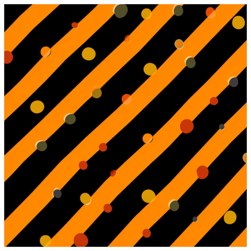 Toile de galerie orange à rayures orange - motif mural en plusieurs tailles, 20 po x 24 po