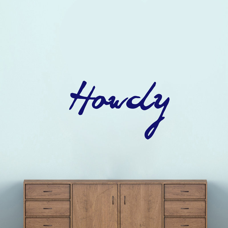 Décalcomanie murale howdy, Bleu marine