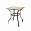 Table de bar d'extérieur carrée en métal avec plateau en bois pour terrasse de jardin (1 table)