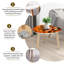 Ensemble de 2 tables basses gigognes triangulaires modernes, motif vache d'Halloween et tournesols. Adorable vache portant un chapeau, style automnal, empilable, style milieu du siècle. Petite table d'appoint pour salon, chambre, appartement, décoration intérieure.-2076300724-2076300735