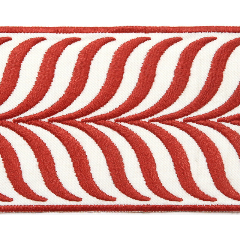 Tissu feuille Crest, Corail