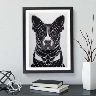 Contoured Dog - Single Picture Frame Print