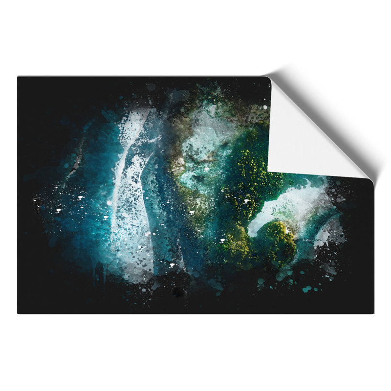 Kaafu Atoll in the Maldives Paint Splash - Frameless Print, 21cm H x 30cm W x 0.1cm D