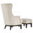 Caistor Upholstered Wingback Chair with Ottoman-306395784