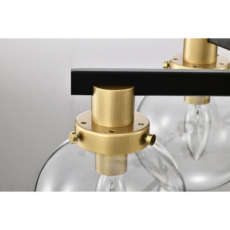 Lustre linéaire moderne Spoutnik à 6 lumières Hahnert