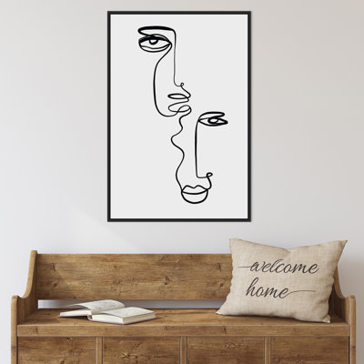"Budiraka faces 2" par Inconnu - peinture sur toile à cadre flottant