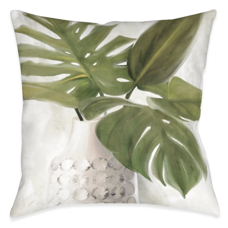 Coussin décoratif d'extérieur en pot Ferns Monstera