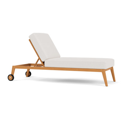 Alpine Outdoor Teak Chaise Lounge