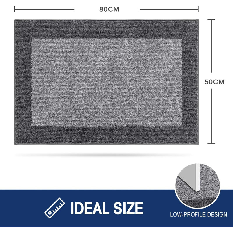 Dirt Trapper Indoor Door Mat 50 X 80 Cm, Non-Slip Entrance Rug, Machine Washable Dog Doormat, Inside Floor Mat For Entryway, Muddy Shoes & Paws