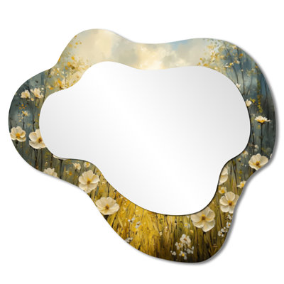 Miroir décoratif asymétrique moderne, imprimé sur métal