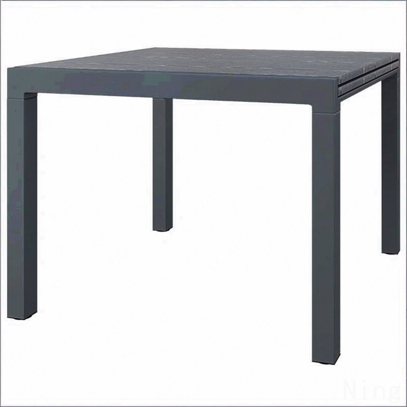 Table d'extérieur, table d'extérieur rectangulaire en aluminium