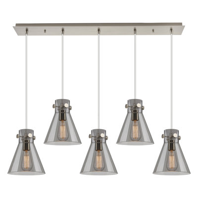 Luminaire suspendu conique à 5 lumières Amrith