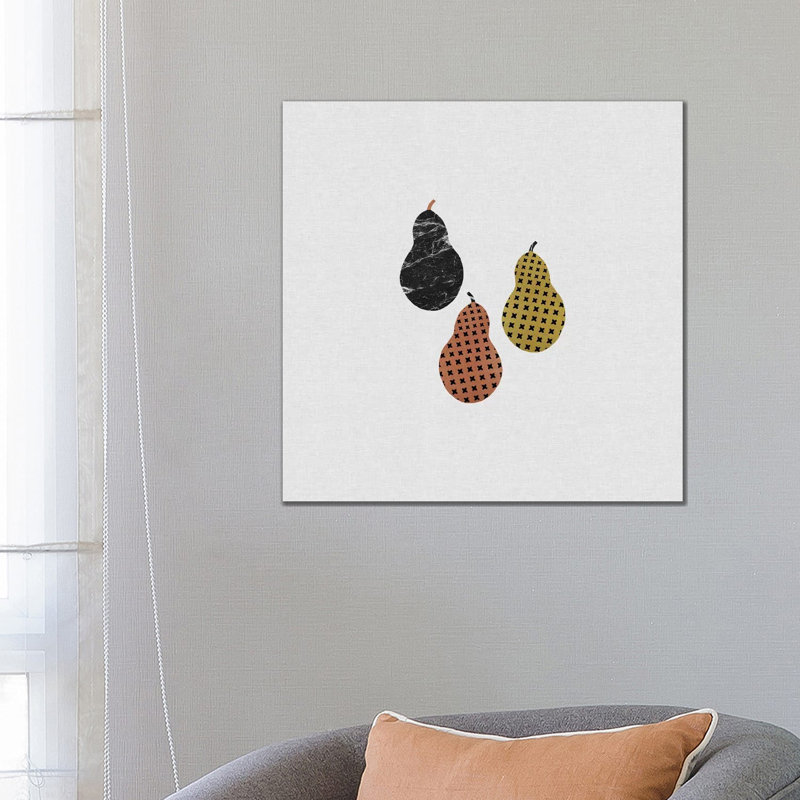 Scandi Pears 1 Piece Wrapped Canvas Wall Art, 66.04 cm H x 66.04 cm W x 3.175 cm D