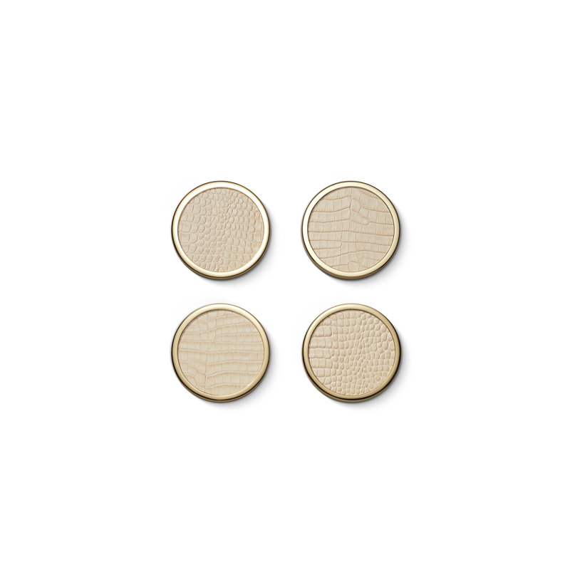 Colette Round Coaster Set With Holder