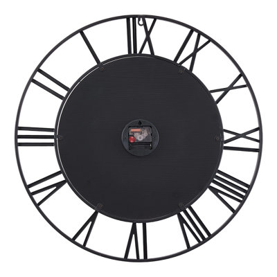 24Inch Modern Non-Ticking Mirrored Wall Clock