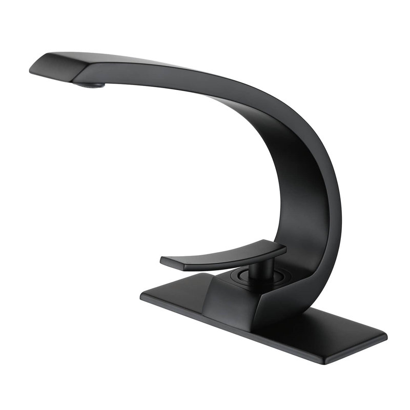 Single-Hole Single-handle Bathroom Faucet, Black