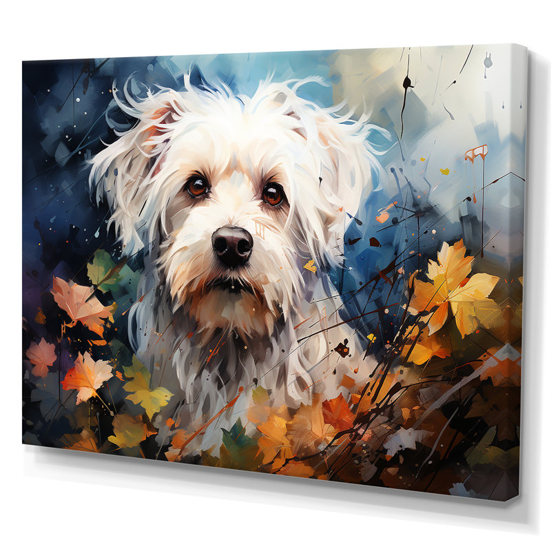 «Popart Maltese Magic» sur impression sur toile, Toile tendue, H 16 po x l 32 po x P 1 po