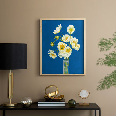 Ice Poppies, reproduction encadrée - bois massif