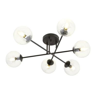 Cadesia Glass Semi Flush Mount
