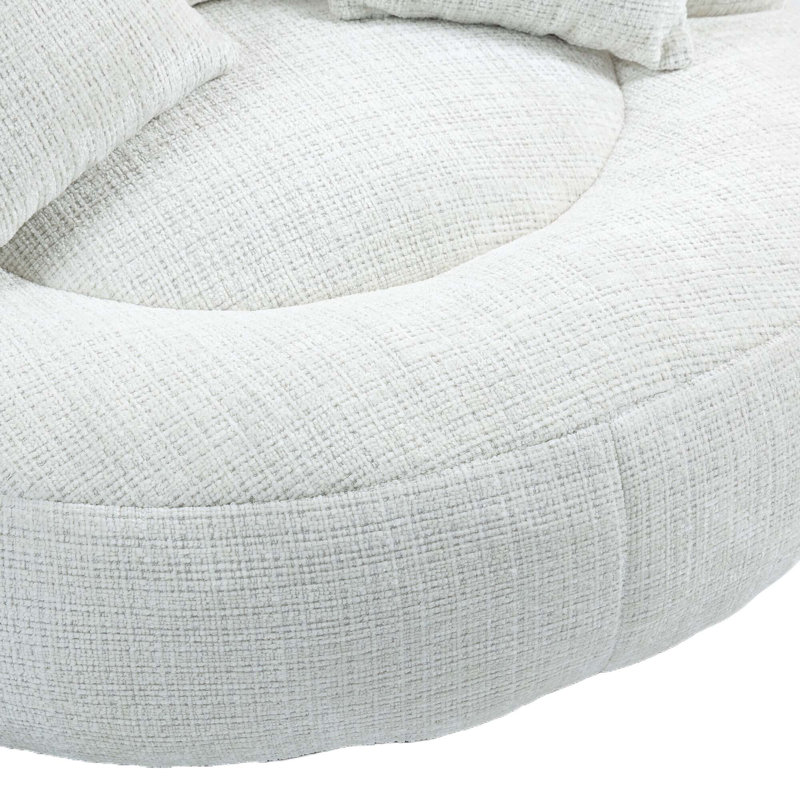 Coolmore Lazy Sofa Durable Comfort Lounger High Back Bean Bag Chair Couch With 3 Pillows, Beige