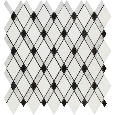 Grid Honed Marble Tile