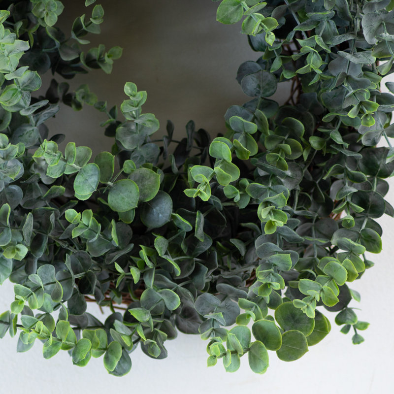 Handcrafted Faux Eucalyptus Wreath, 20" H x 20" W x 6" D