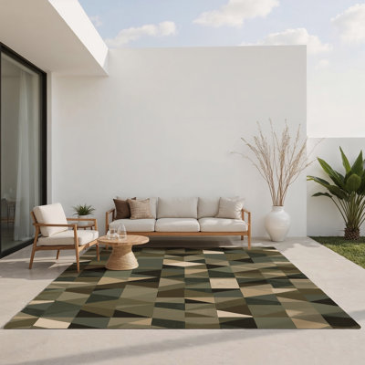 Tapis d'intérieur et d'extérieur à rayures Field