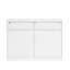 Console Kebria de 51,29 po, armoire d'appoint blanche à DEL, commode blanche