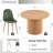 Dining Table Set for 4, Mid Century Modern 47 Inch Wooden Round Dining Table Set, Space Saving (Table + 4 Green Chairs)-45720056