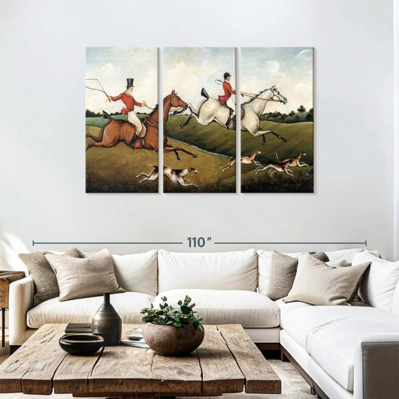Senne The Hunt, 48" H x 74" W