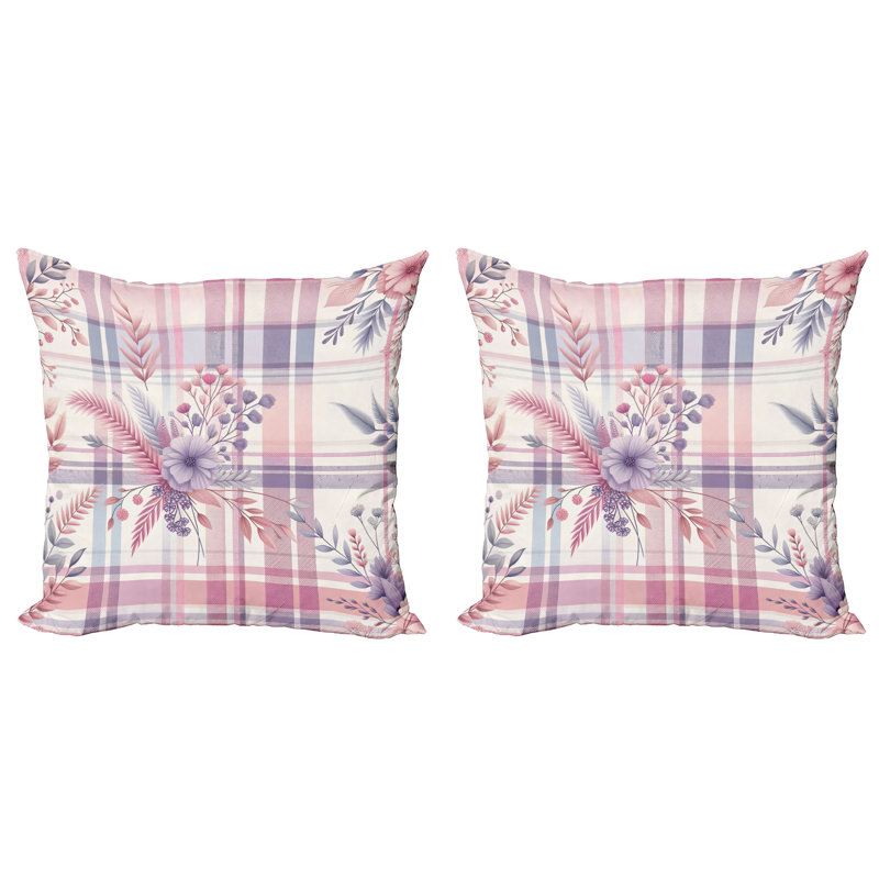 430015_Ambesonne - Coussin décoratif 2 pièces, H 16 po x l 16 po