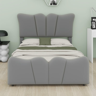 Upholstered Platform Bed Velvet Upholstered Bed