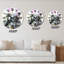 Noir et rose sur blanc - horloge murale moderne-755079105
