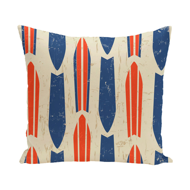 Housse de coussin et insert Surf, Sand & Sea Square, H 16 po x l 16 po, Orange