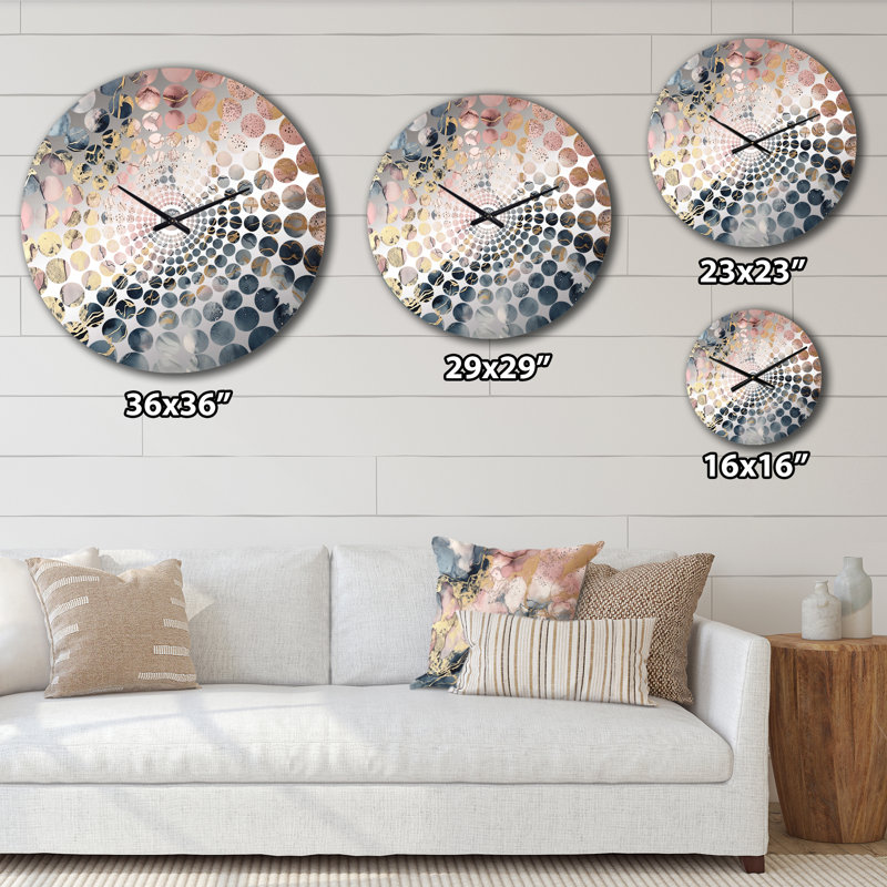 Horloge murale en marbre abstraite Beron, Petit