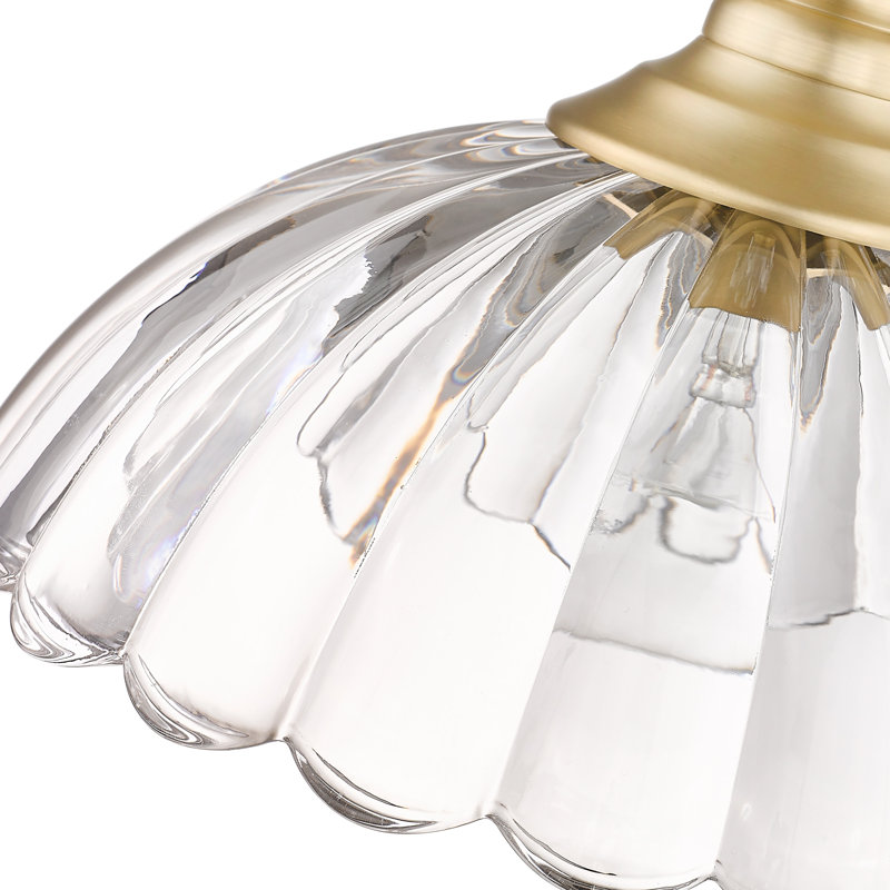 1 - Light Shaded Pendant, Brushed Champagne Bronze