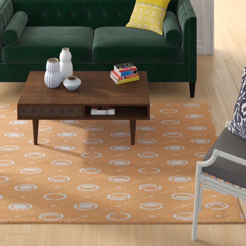 Skeffingt Polka Dots Indoor Rug, Rectangle 5' x 7'