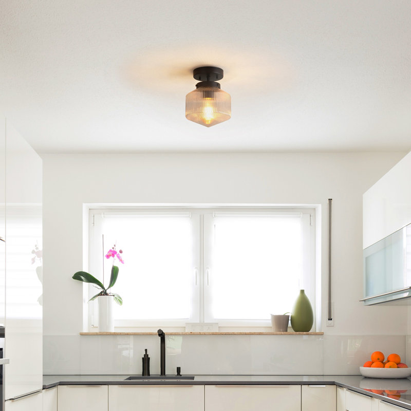 Adelone Glass Semi Flush Mount