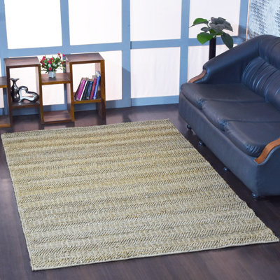 St Catherine Hand Woven Jute Eco-Friendly Solid Area Rugs - 5' x 8', Rectangle, Beige Colour, Contemporary Modern Design, Low Pile, Natural Fibre, Outdoor Indoor Handmade Area Rugs for Living Room, Bed Room